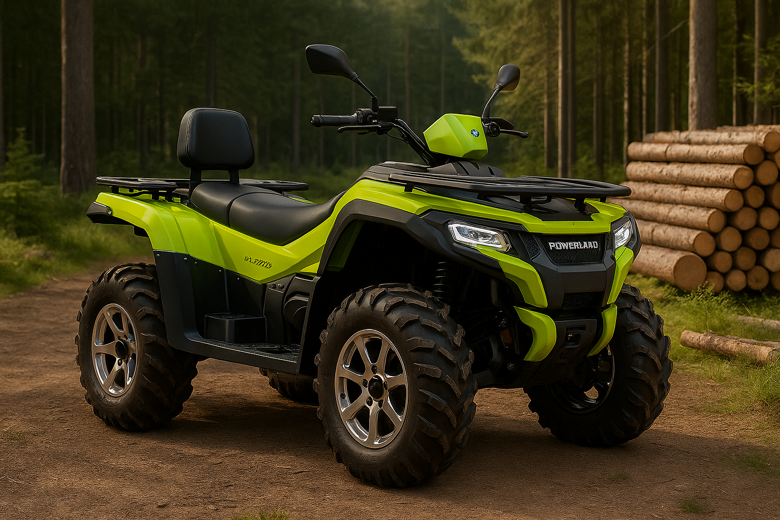 Elektrisk ATV -Powerland Tachyon (4WD, fyra individuella "in-wheel hubmotorer", 11mil)