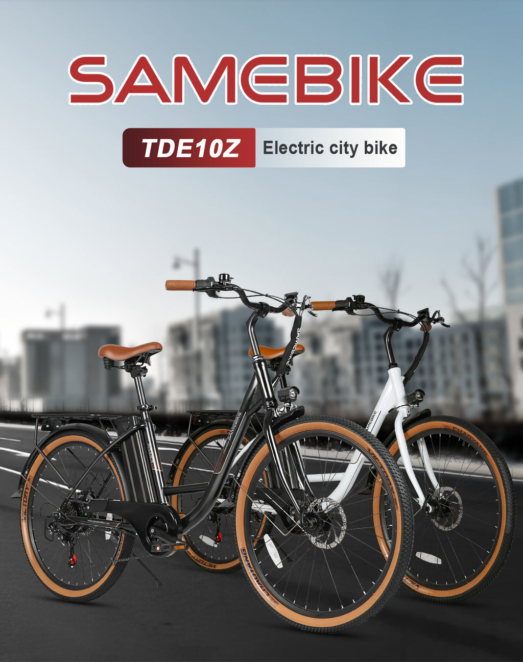 SAMEBIKE - TDE 10Z  - | 350w | 36V 10,4AH | 6mil | 7-växlat |