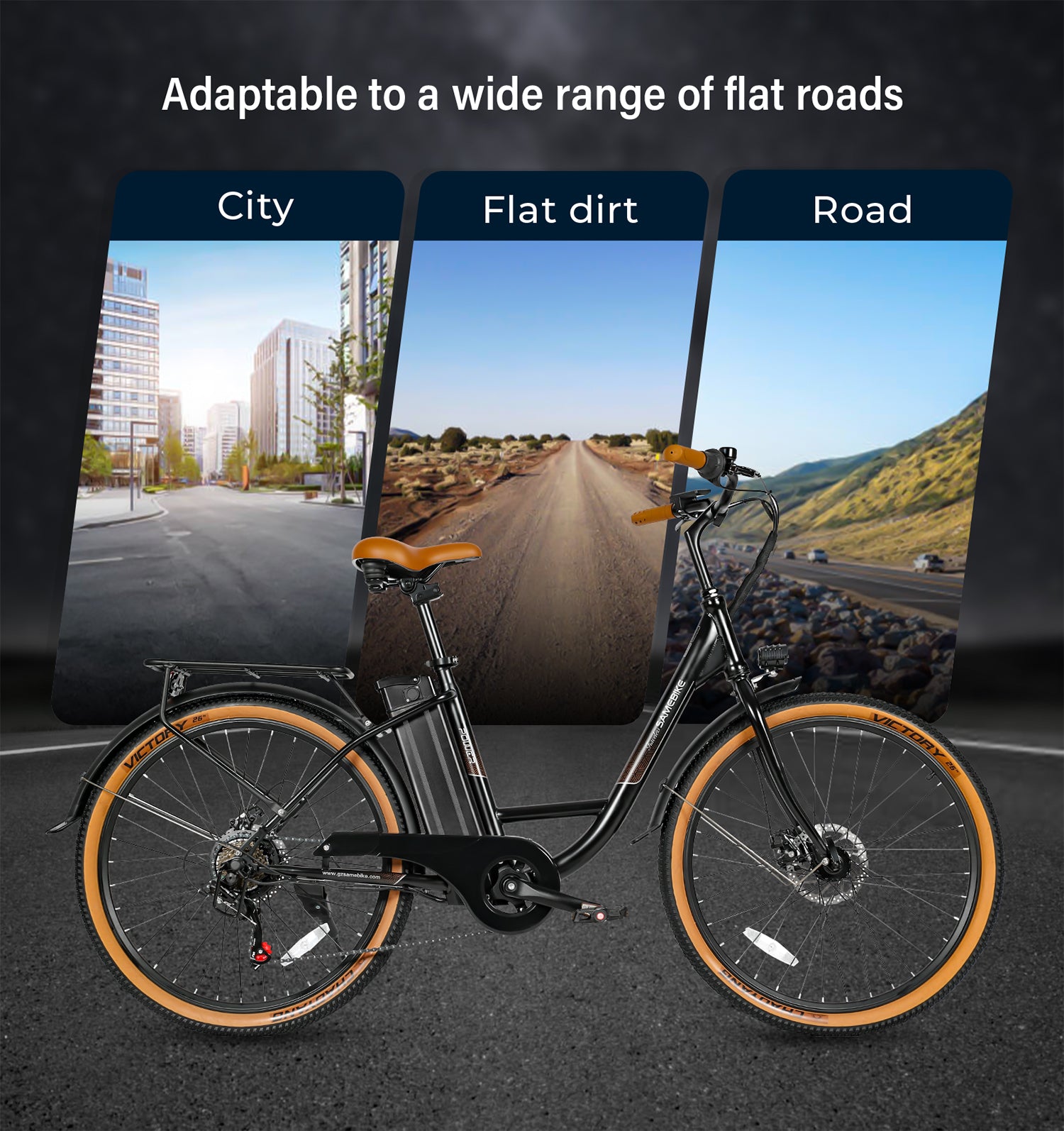 SAMEBIKE - TDE 10Z  - | 350w | 36V 10,4AH | 6mil | 7-växlat |