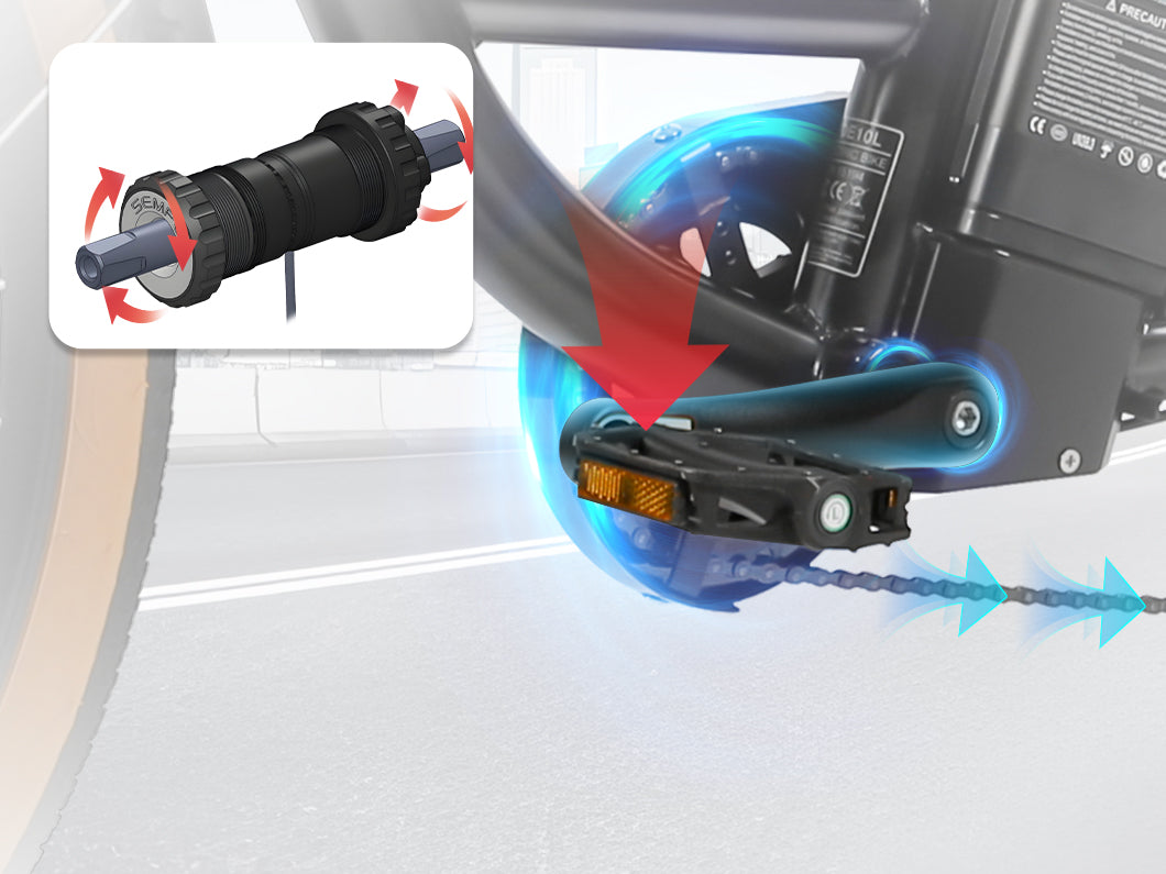 SAMEBIKE - TDE 10Z  - | 350w | 36V 10,4AH | 6mil | 7-växlat |