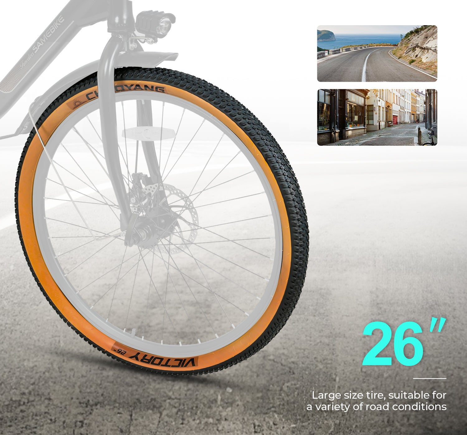 SAMEBIKE - TDE 10Z  - | 350w | 36V 10,4AH | 6mil | 7-växlat |