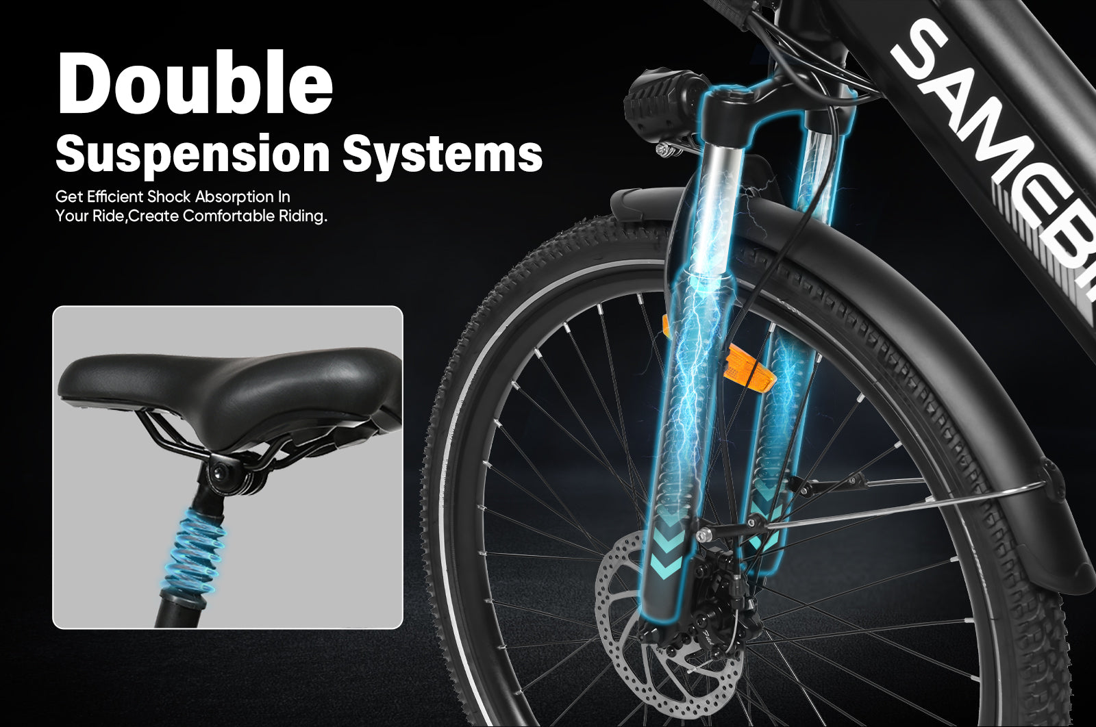 SAMEBIKE - RS A01 Pro T - | 500w | 36V 15AH | 10mil | 7-växlat |