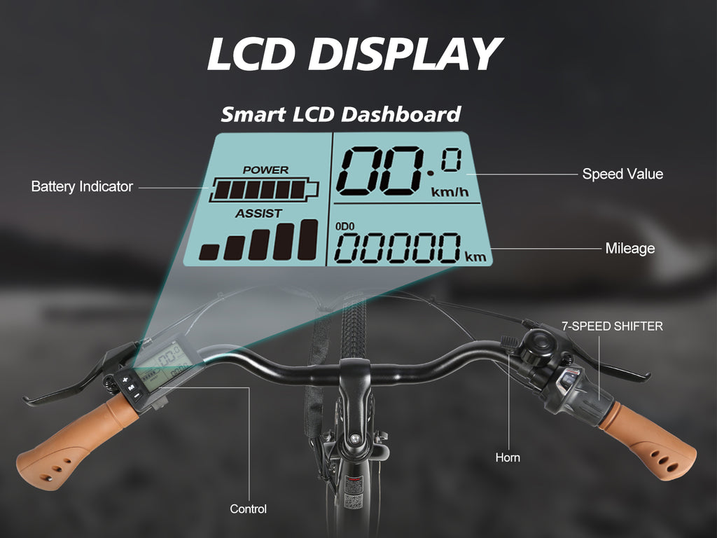 SAMEBIKE - TDE 10Z  - | 350w | 36V 10,4AH | 6mil | 7-växlat |