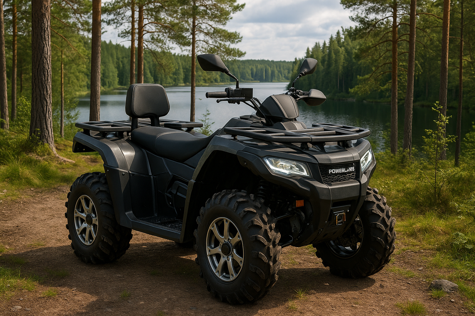 Elektrisk ATV -Powerland Tachyon (4WD, fyra individuella "in-wheel hubmotorer", 11mil)