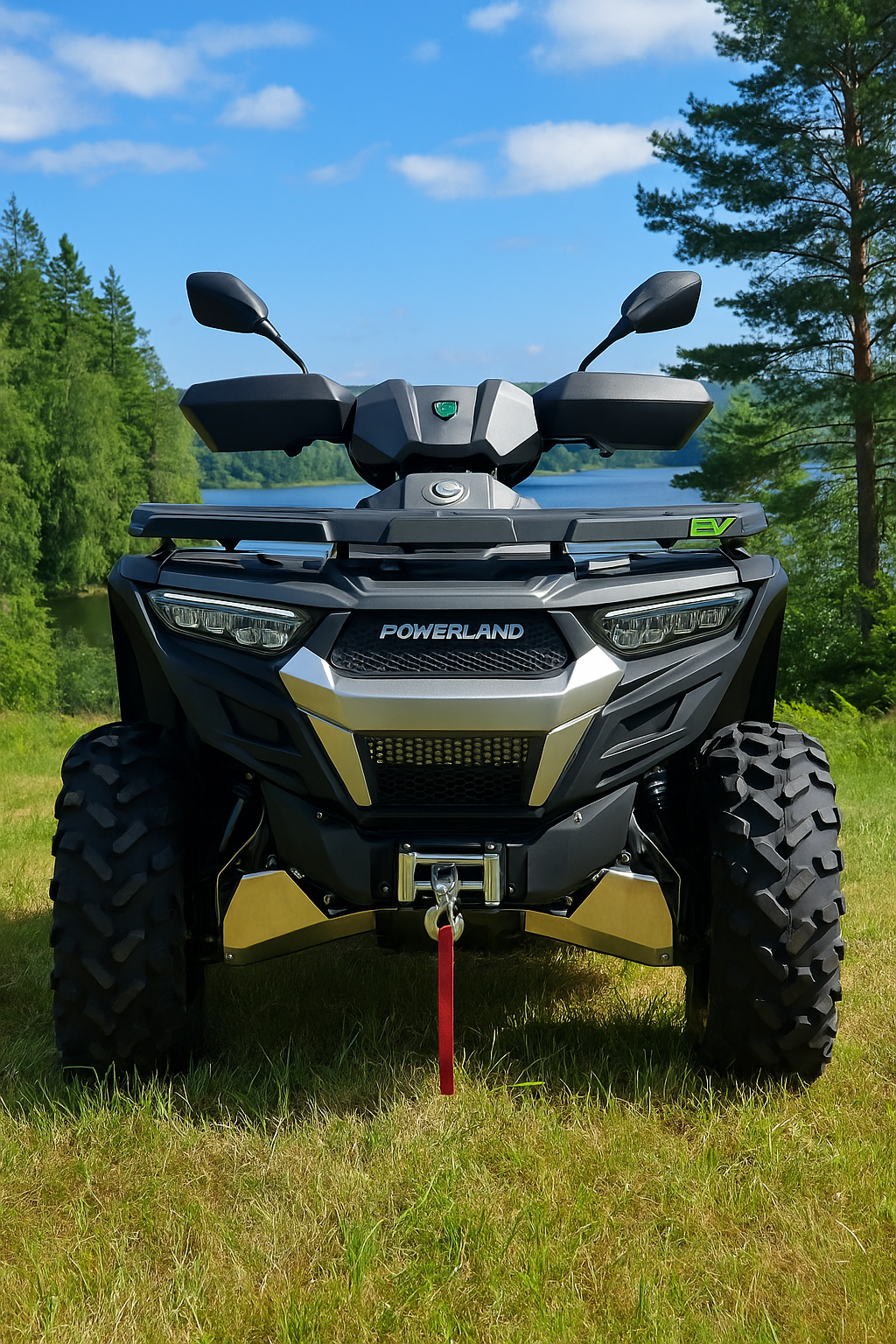 Elektrisk ATV -Powerland Tachyon (4WD, fyra individuella "in-wheel hubmotorer", 11mil)