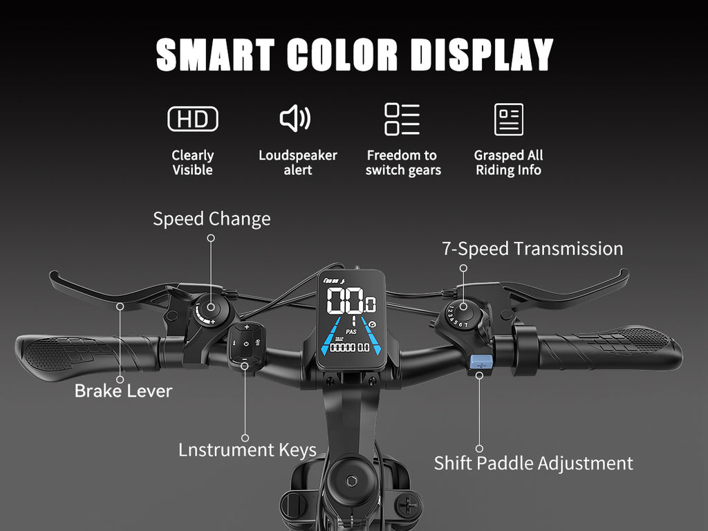 E-Bike G26 BK15 - | 500W | 36V 10Ah | 7mil | 7 växlat |