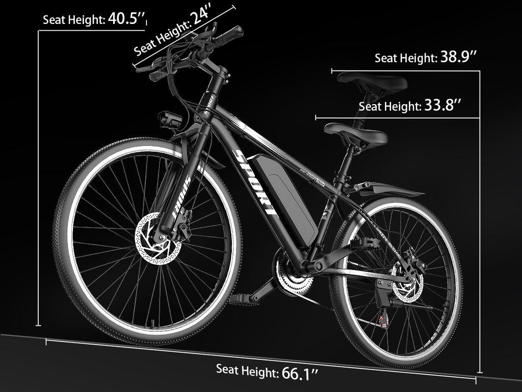 E-Bike G26 BK15 - | 500W | 36V 10Ah | 7mil | 7 växlat |