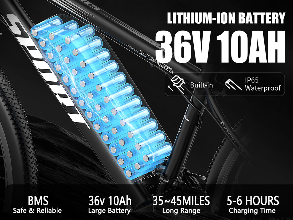 E-Bike G26 BK15 - | 500W | 36V 10Ah | 7mil | 7 växlat |