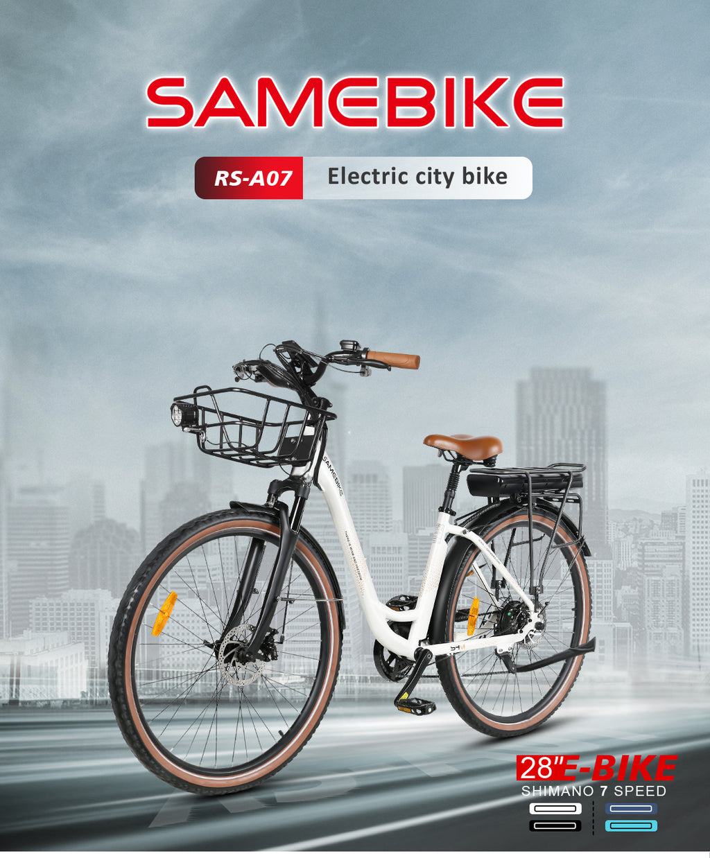SAMEBIKE - RS A07  - | 500w | 36V 13AH | 8mil | 7-växlat |