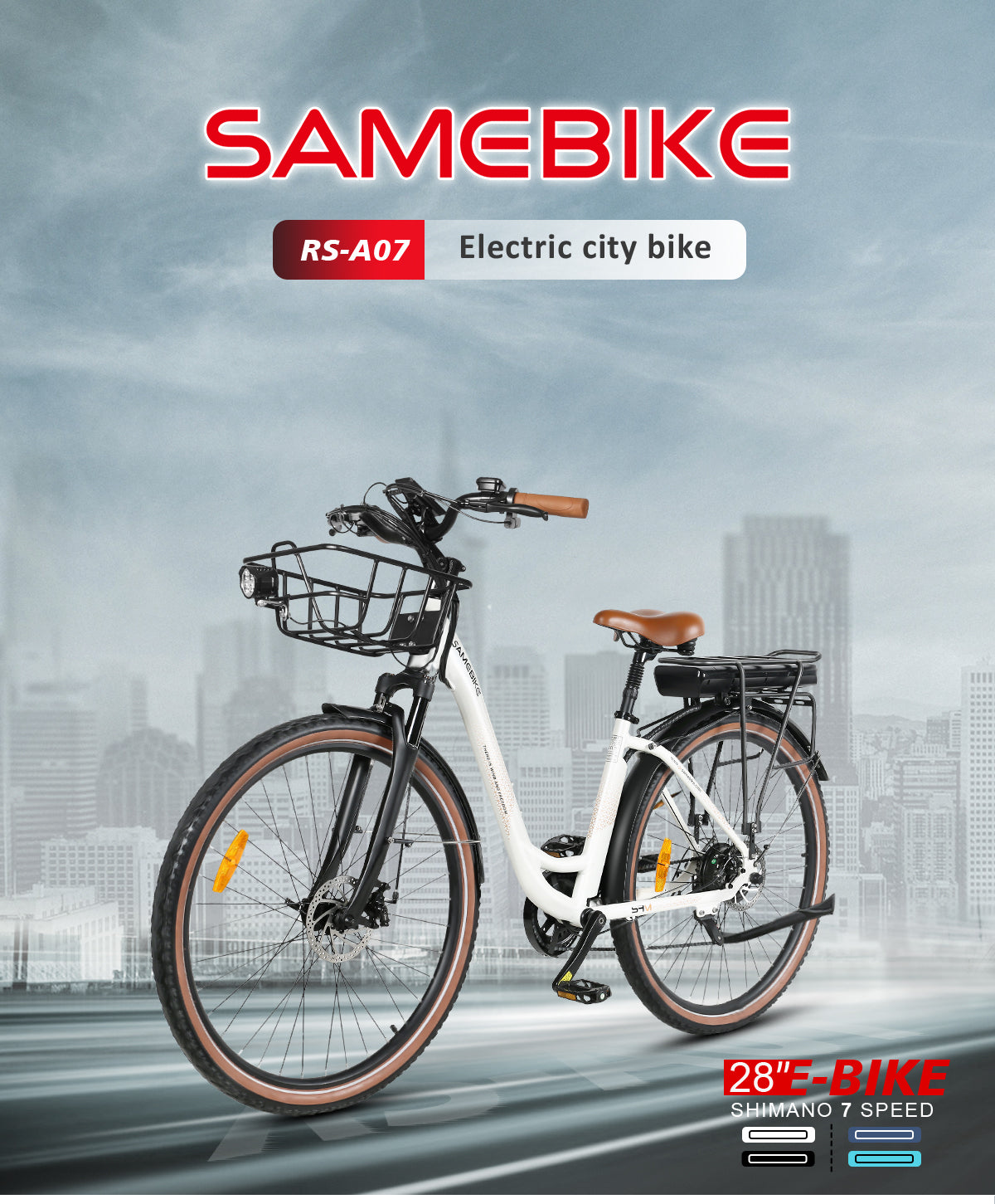 SAMEBIKE - RS A07  - | 500w | 36V 13AH | 8mil | 7-växlat |