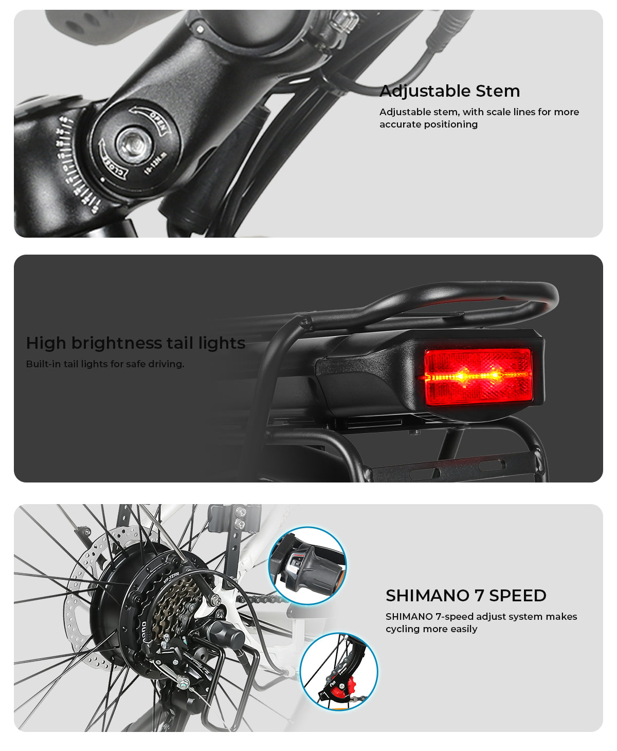 SAMEBIKE - RS A07  - | 500w | 36V 13AH | 8mil | 7-växlat |